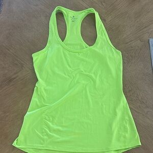 Athleta Women Bright Lime Neon Thin Racer Back Tank Dri-fit Athletic Running
